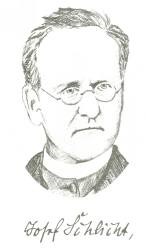 Portrait-Zeichnung von Josef Schlicht
