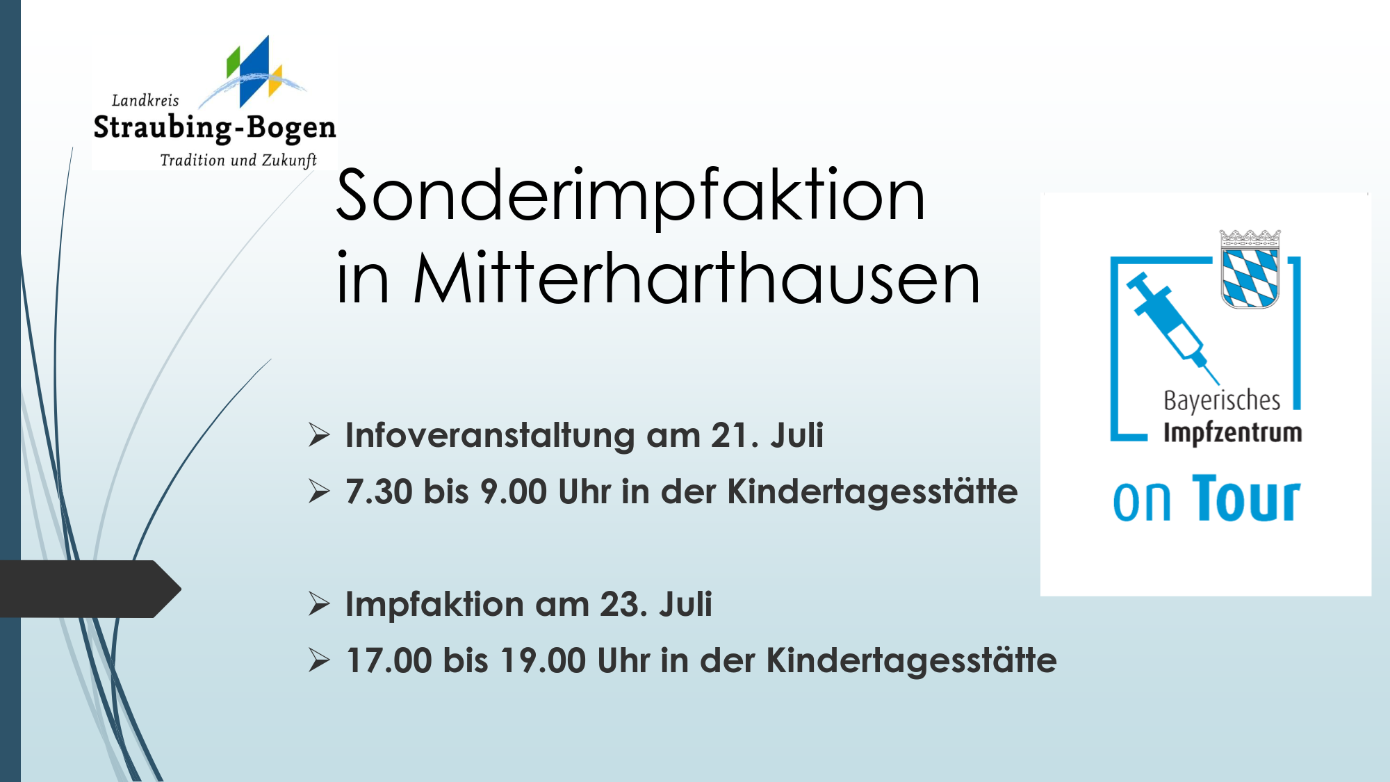 Weitere Impfaktion mit mobilen Teams am Freitag in Mitterharthausen