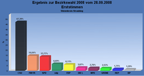 Erststimmen Bezirkswahl 2008