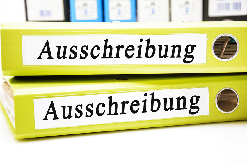 Ausschreibung und Auftragsbuch