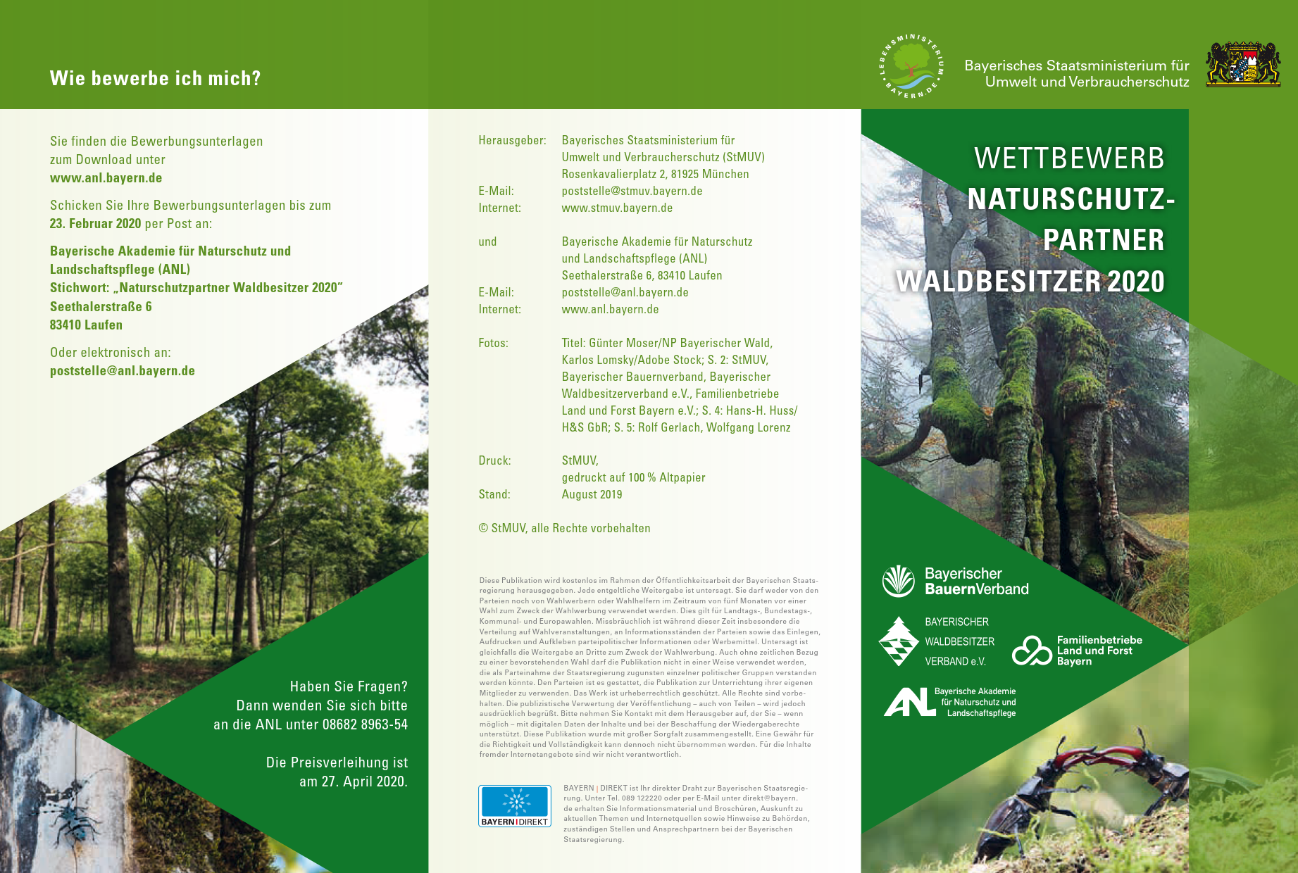 Wettbewerb Naturschutzpartner Waldbesitzer 2020