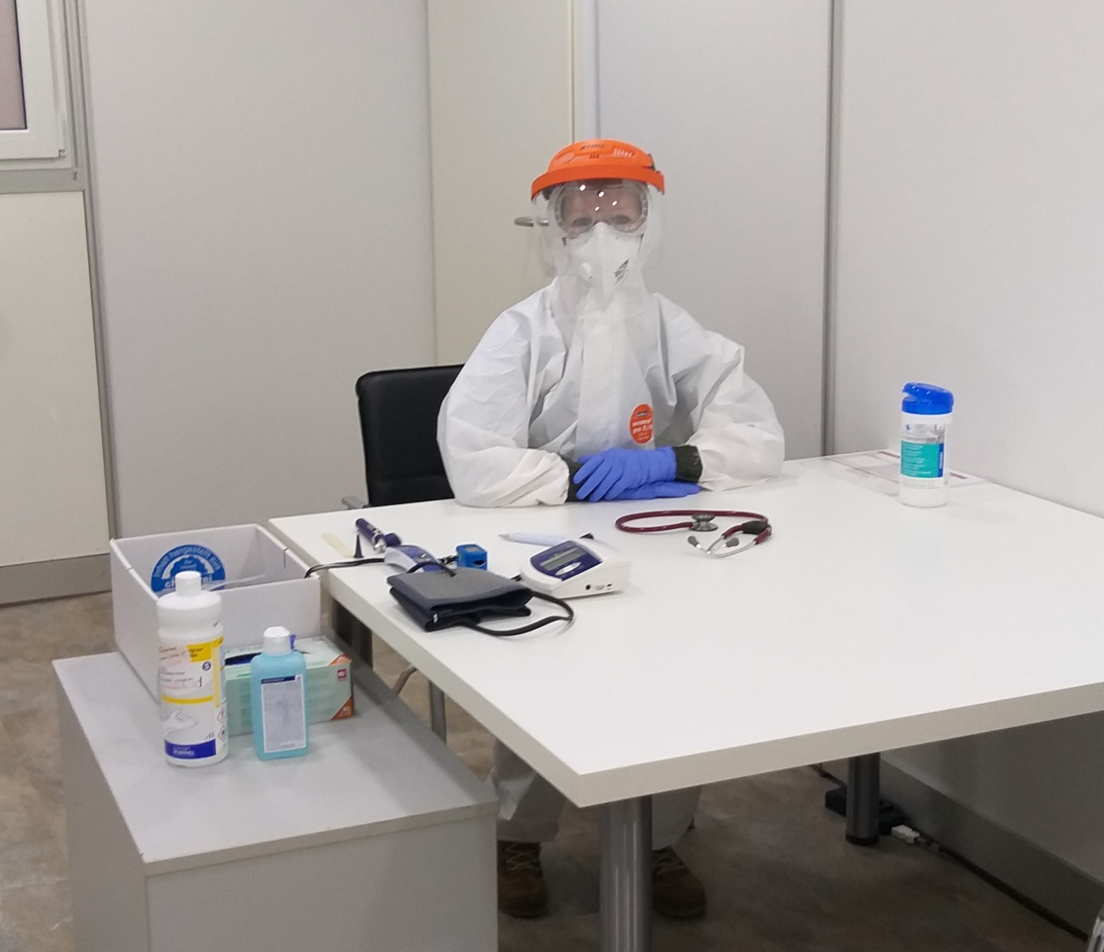 Gesitteter Ablauf, 17 Patienten an die Teststation weiter geleitet