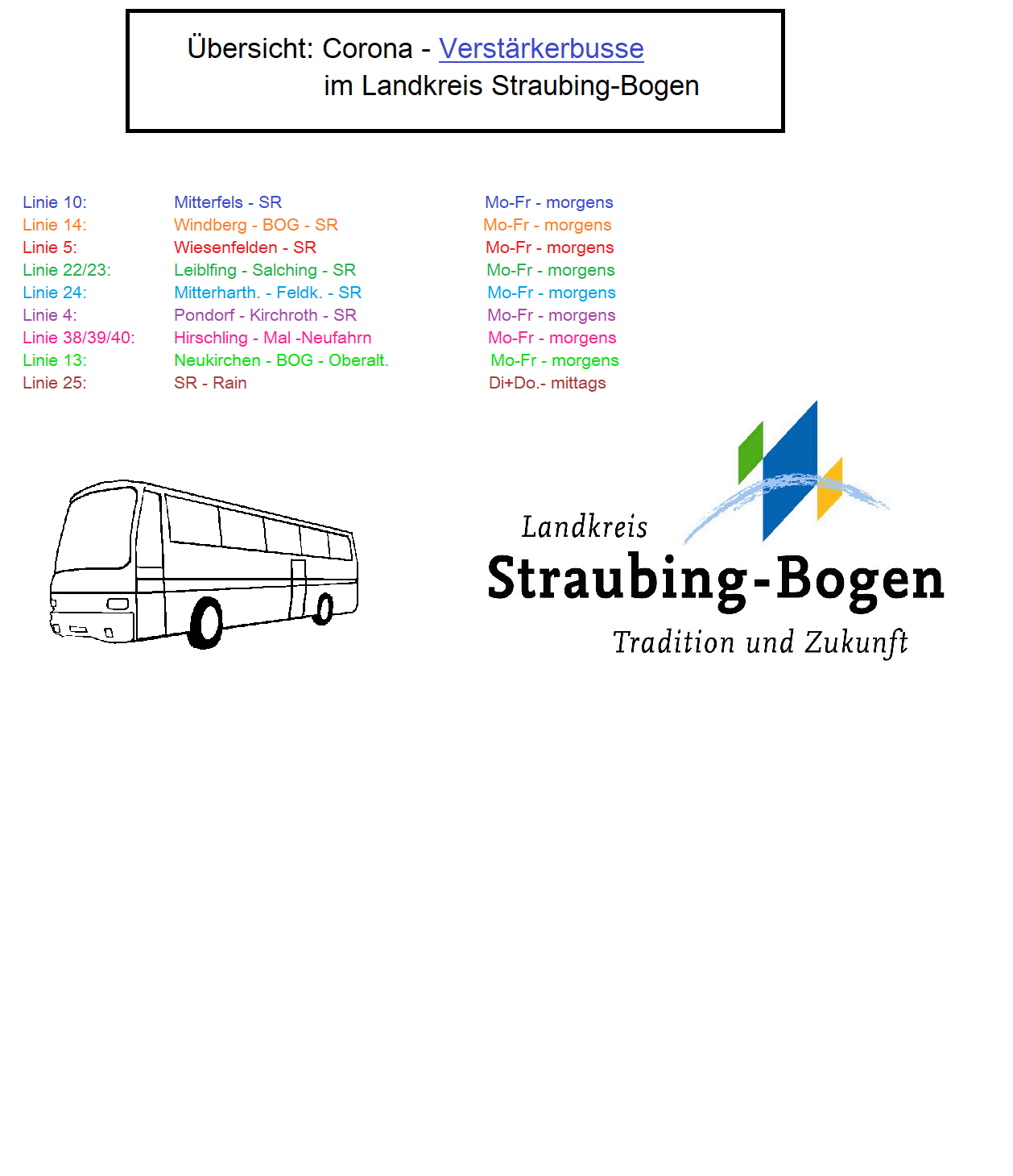 Weitere Verstärkerbusse im Schülerverkehr eingesetzt